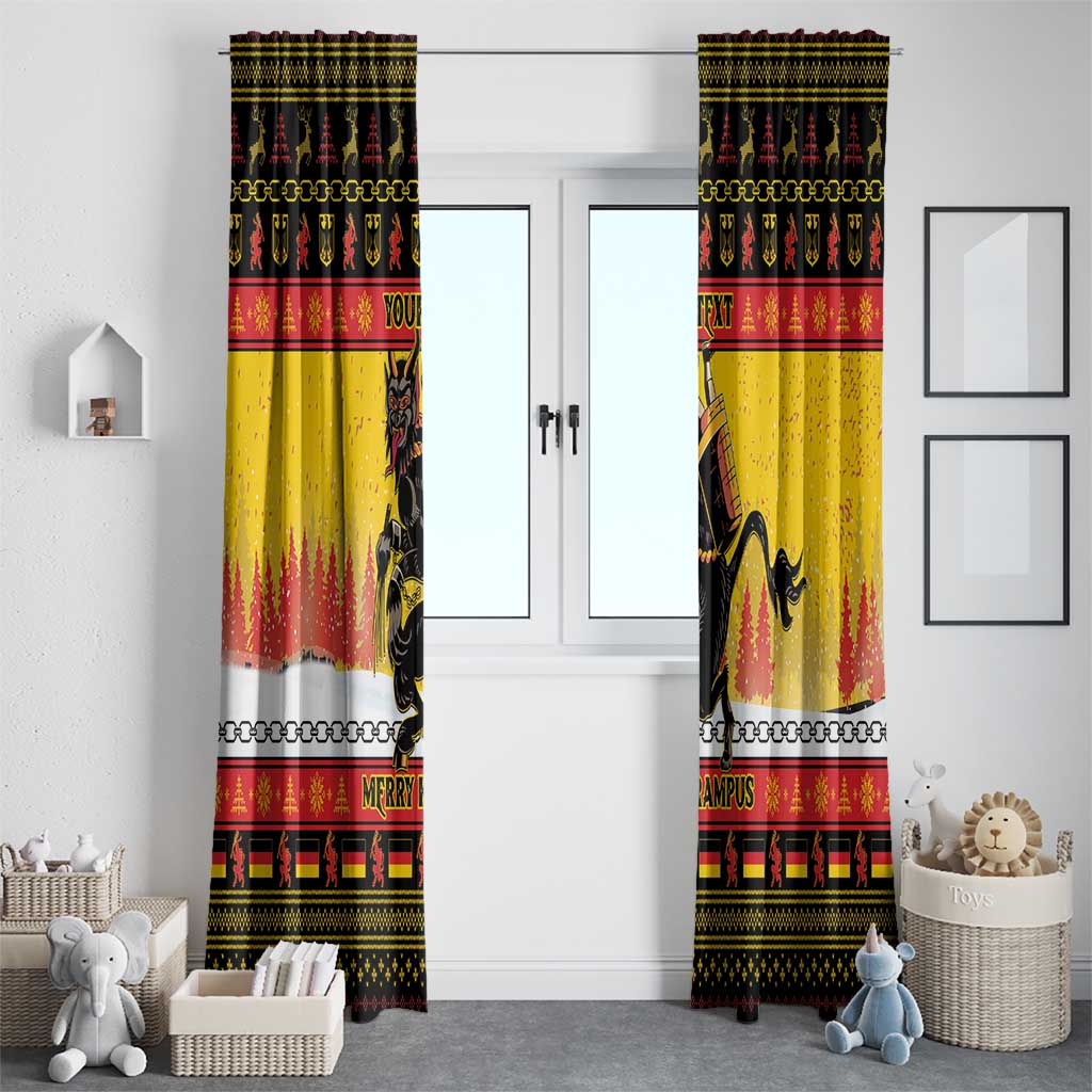 Personalised Germany Christmas Window Curtain Merry Krampus - Wonder Print Shop