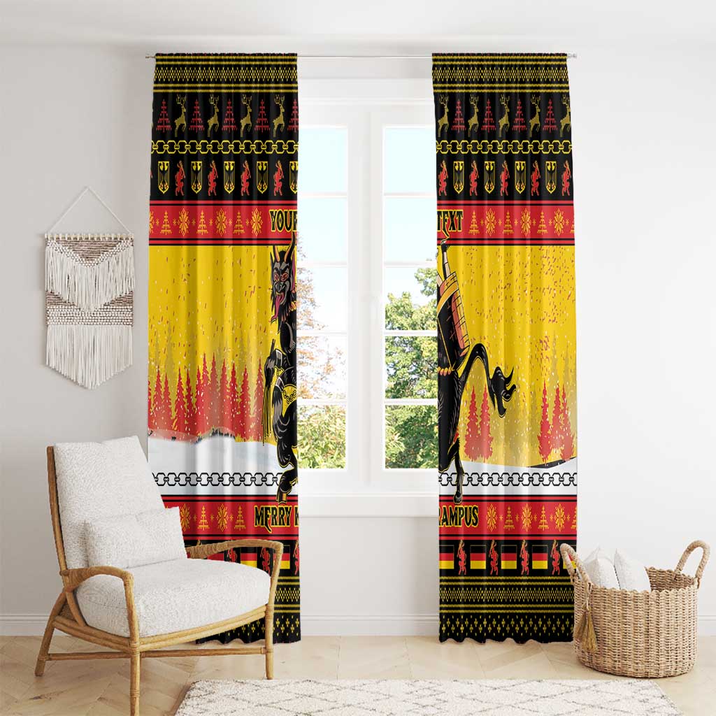 Personalised Germany Christmas Window Curtain Merry Krampus - Wonder Print Shop