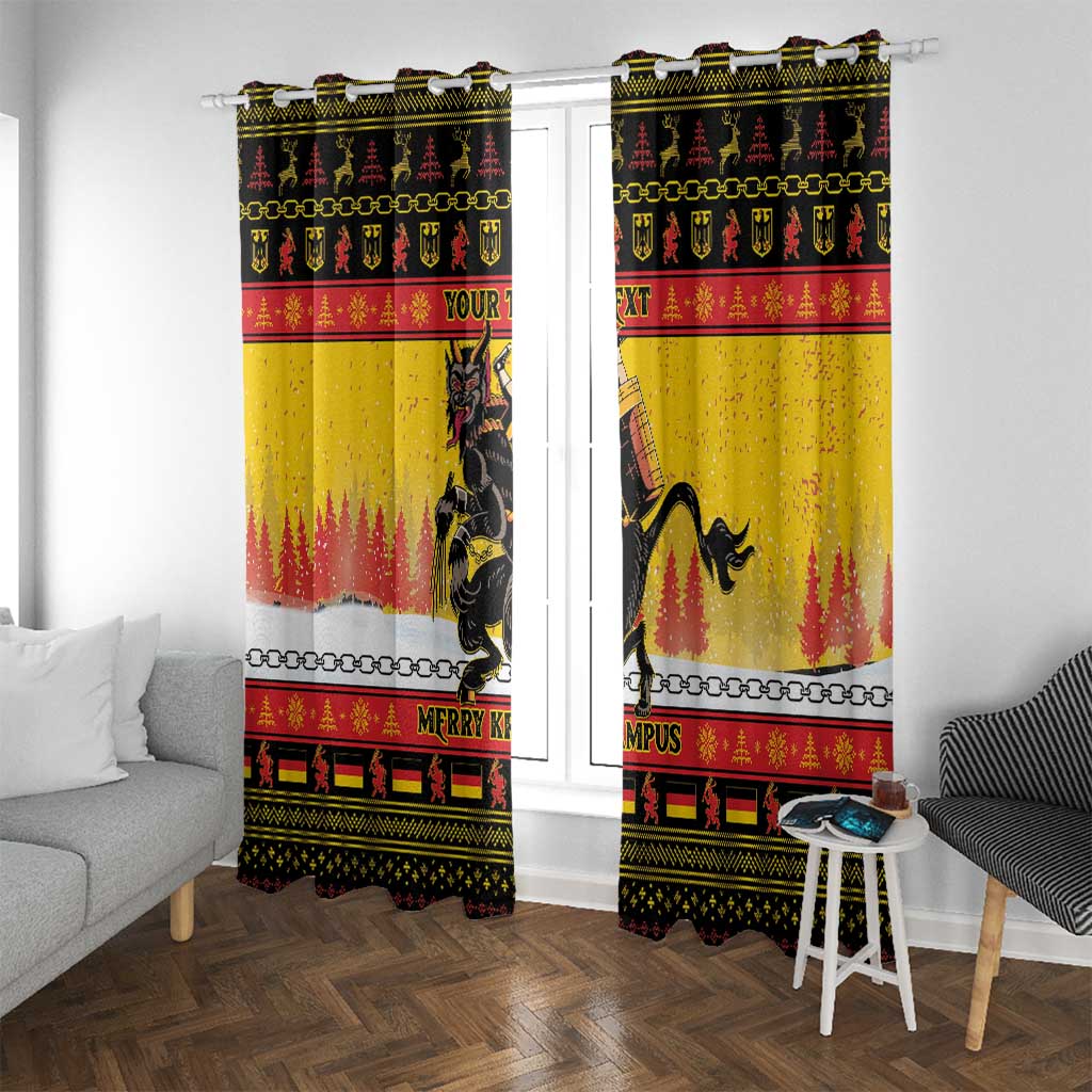 Personalised Germany Christmas Window Curtain Merry Krampus - Wonder Print Shop