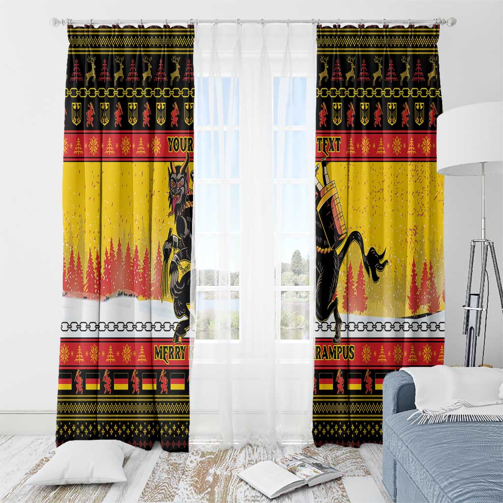 Personalised Germany Christmas Window Curtain Merry Krampus - Wonder Print Shop