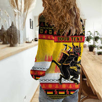 Personalised Germany Christmas Women Casual Shirt Merry Krampus - Wonder Print Shop