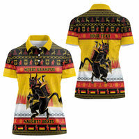 Personalised Germany Christmas Women Polo Shirt Merry Krampus - Wonder Print Shop