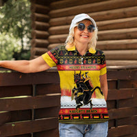Personalised Germany Christmas Women Polo Shirt Merry Krampus - Wonder Print Shop