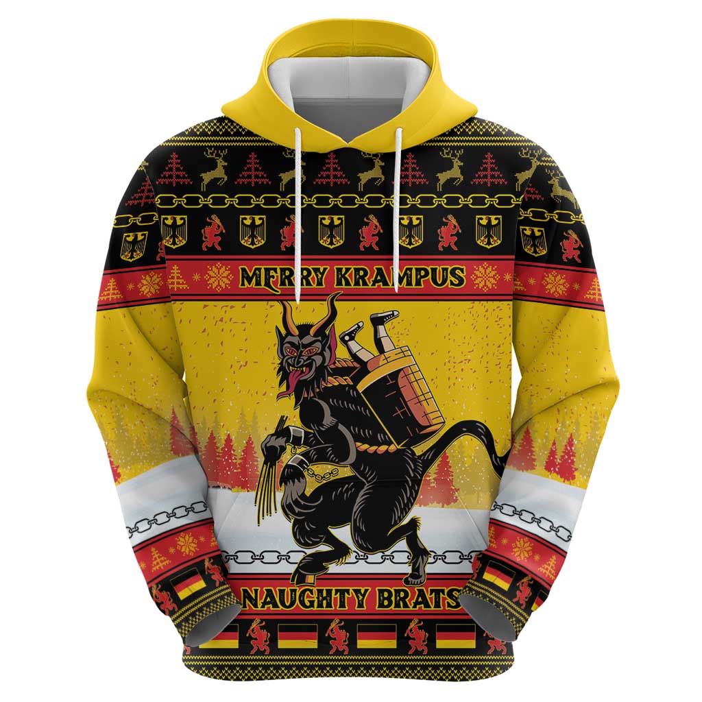 Personalised Germany Christmas Zip Hoodie Merry Krampus - Wonder Print Shop