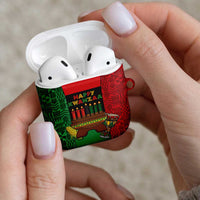 Happy Kwanzaa AirPods Case Kinara With Kente Pattern - Wonder Print Shop