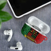 Happy Kwanzaa AirPods Case Kinara With Kente Pattern - Wonder Print Shop