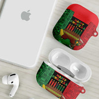Happy Kwanzaa AirPods Case Kinara With Kente Pattern - Wonder Print Shop
