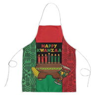 Happy Kwanzaa Apron Kinara With Kente Pattern - Wonder Print Shop