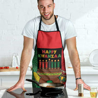 Happy Kwanzaa Apron Kinara With Kente Pattern - Wonder Print Shop
