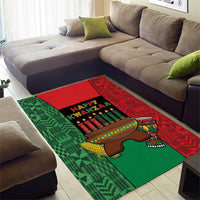 Happy Kwanzaa Area Rug Kinara With Kente Pattern - Wonder Print Shop
