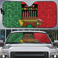 Happy Kwanzaa Auto Sun Shade Kinara With Kente Pattern - Wonder Print Shop
