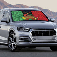 Happy Kwanzaa Auto Sun Shade Kinara With Kente Pattern - Wonder Print Shop