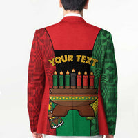 Personalized Happy Kwanzaa Blazer Kinara With Kente Pattern - Wonder Print Shop
