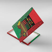 Happy Kwanzaa Canvas Wall Art Kinara With Kente Pattern - Wonder Print Shop