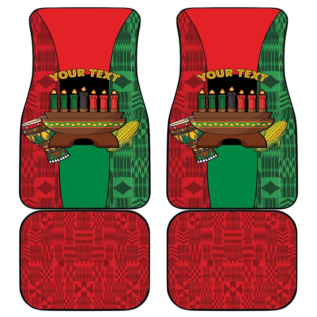 Personalized Happy Kwanzaa Car Mats Kinara With Kente Pattern - Wonder Print Shop