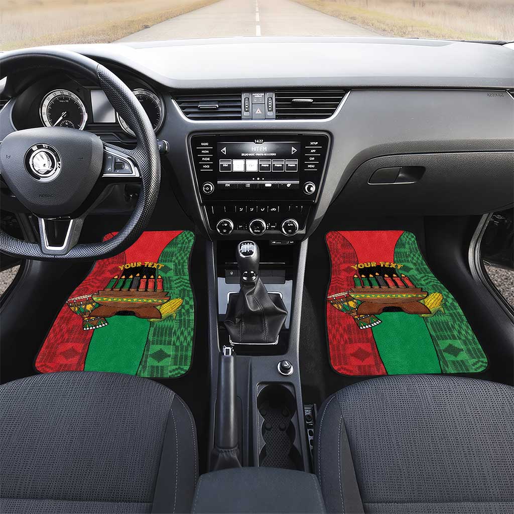 Personalized Happy Kwanzaa Car Mats Kinara With Kente Pattern - Wonder Print Shop