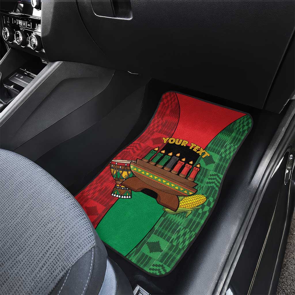 Personalized Happy Kwanzaa Car Mats Kinara With Kente Pattern - Wonder Print Shop