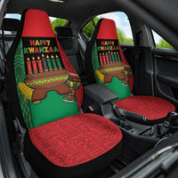Happy Kwanzaa Car Seat Cover Kinara With Kente Pattern - Wonder Print Shop
