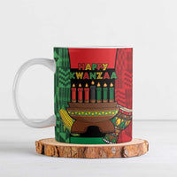 Personalized Happy Kwanzaa Ceramic Mug Kinara With Kente Pattern - Wonder Print Shop