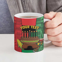 Personalized Happy Kwanzaa Ceramic Mug Kinara With Kente Pattern - Wonder Print Shop