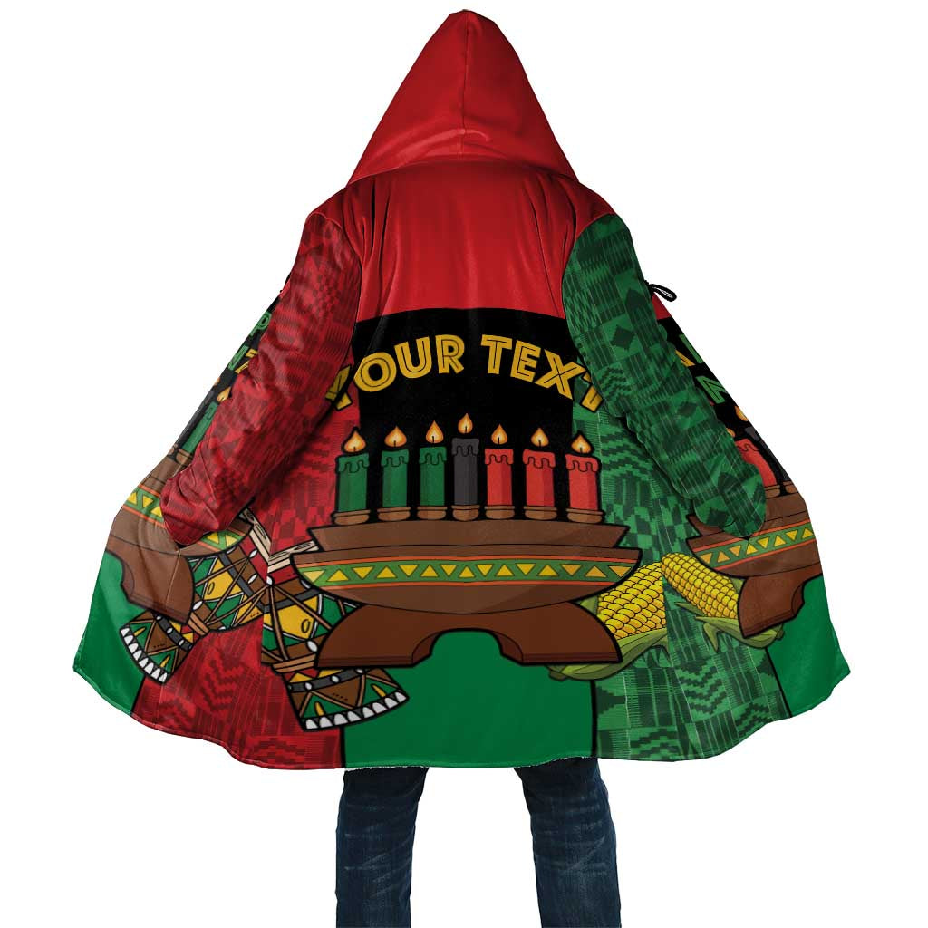 Personalized Happy Kwanzaa Cloak Kinara With Kente Pattern - Wonder Print Shop