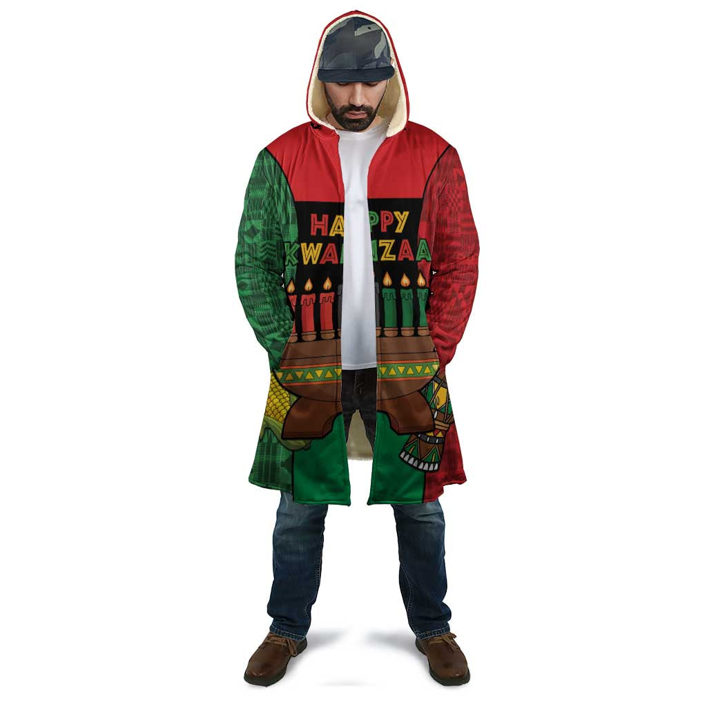 Personalized Happy Kwanzaa Cloak Kinara With Kente Pattern - Wonder Print Shop