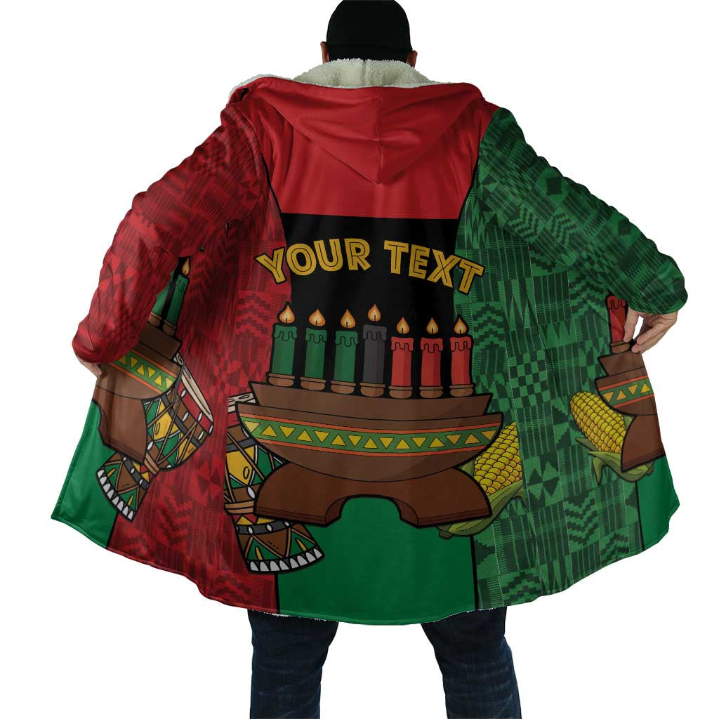 Personalized Happy Kwanzaa Cloak Kinara With Kente Pattern - Wonder Print Shop