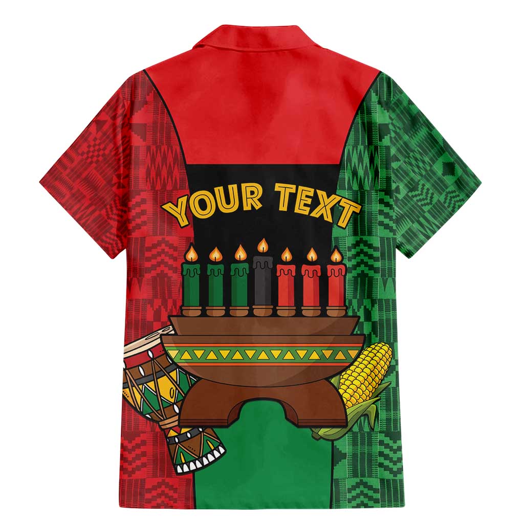 Personalized Happy Kwanzaa Family Matching Mermaid Dress and Hawaiian Shirt Kinara With Kente Pattern - Wonder Print Shop