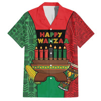 Personalized Happy Kwanzaa Family Matching Puletasi and Hawaiian Shirt Kinara With Kente Pattern - Wonder Print Shop