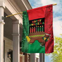 Happy Kwanzaa Garden Flag Kinara With Kente Pattern - Wonder Print Shop
