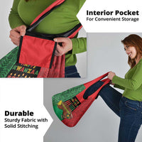 Happy Kwanzaa Grocery Bag Kinara With Kente Pattern - Wonder Print Shop