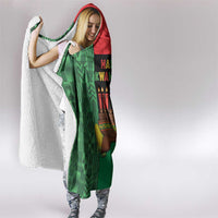 Happy Kwanzaa Hooded Blanket Kinara With Kente Pattern - Wonder Print Shop