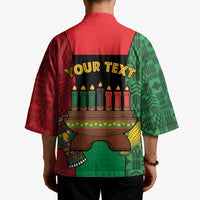 Personalized Happy Kwanzaa Kimono Kinara With Kente Pattern - Wonder Print Shop