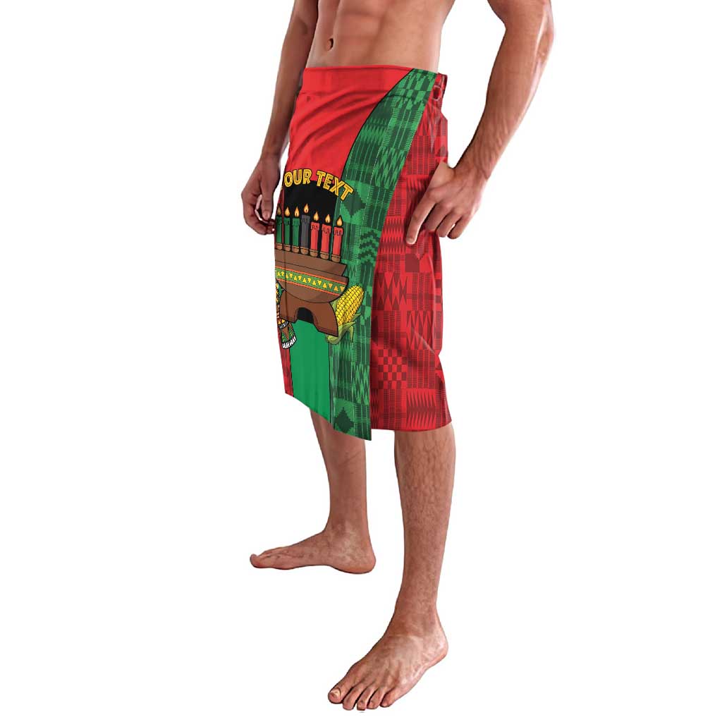 Personalized Happy Kwanzaa Lavalava Kinara With Kente Pattern - Wonder Print Shop