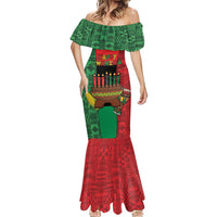 Personalized Happy Kwanzaa Mermaid Dress Kinara With Kente Pattern - Wonder Print Shop