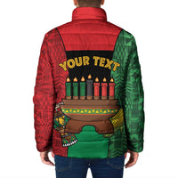 Personalized Happy Kwanzaa Padded Jacket Kinara With Kente Pattern - Wonder Print Shop