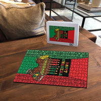 Happy Kwanzaa Puzzle Kinara With Kente Pattern - Wonder Print Shop