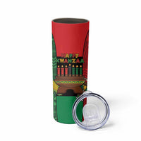 Personalized Happy Kwanzaa Skinny Tumbler Kinara With Kente Pattern - Wonder Print Shop