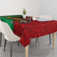 Happy Kwanzaa Tablecloth Kinara With Kente Pattern - Wonder Print Shop