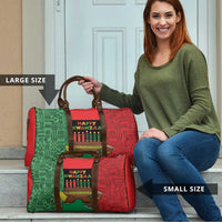 Happy Kwanzaa Travel Bag Kinara With Kente Pattern - Wonder Print Shop