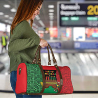 Happy Kwanzaa Travel Bag Kinara With Kente Pattern - Wonder Print Shop