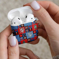 Czech Christmas Patchwork AirPods Case - Wonder Print Shop