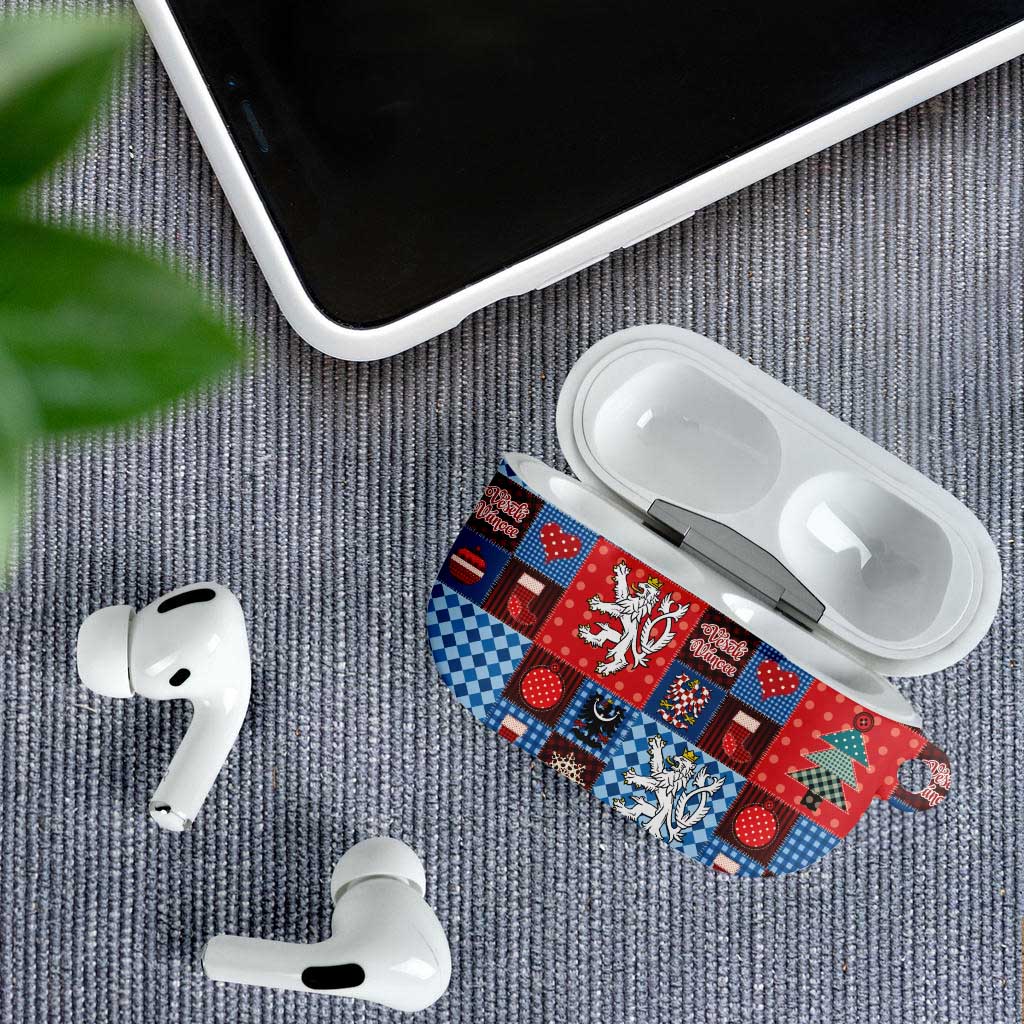 Czech Christmas Patchwork AirPods Case - Wonder Print Shop