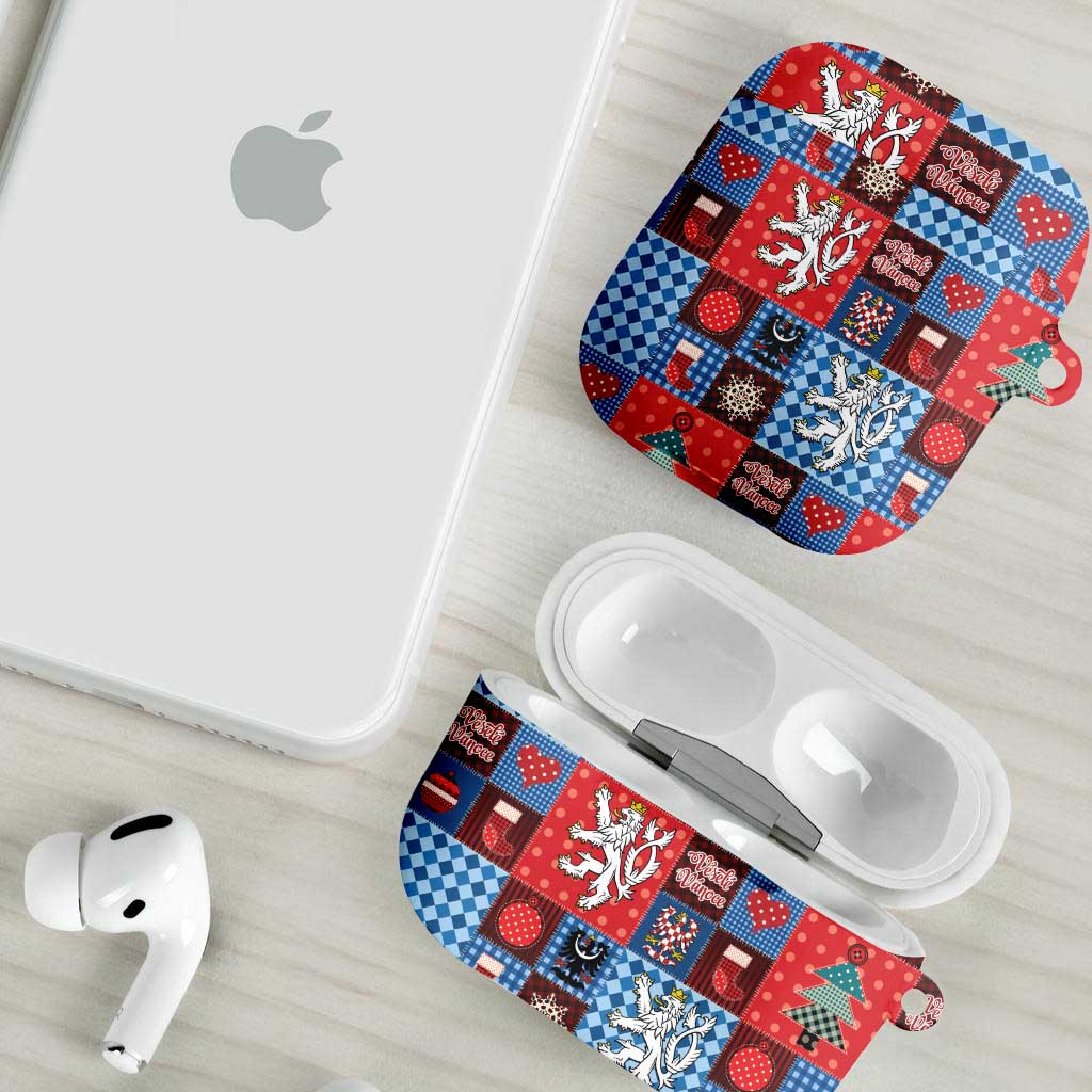 Czech Christmas Patchwork AirPods Case - Wonder Print Shop