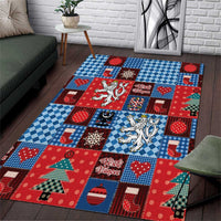 Czech Christmas Patchwork Area Rug - Wonder Print Shop
