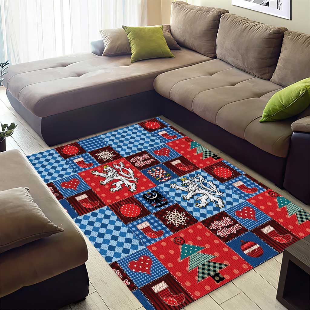 Czech Christmas Patchwork Area Rug - Wonder Print Shop