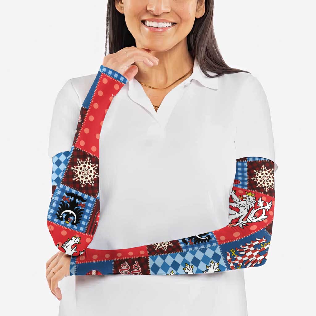 Czech Christmas Patchwork Arm Sleeves - Wonder Print Shop