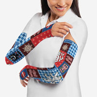 Czech Christmas Patchwork Arm Sleeves - Wonder Print Shop