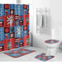 Czech Christmas Patchwork Bathroom Set - Wonder Print Shop