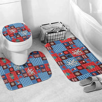 Czech Christmas Patchwork Bathroom Set - Wonder Print Shop